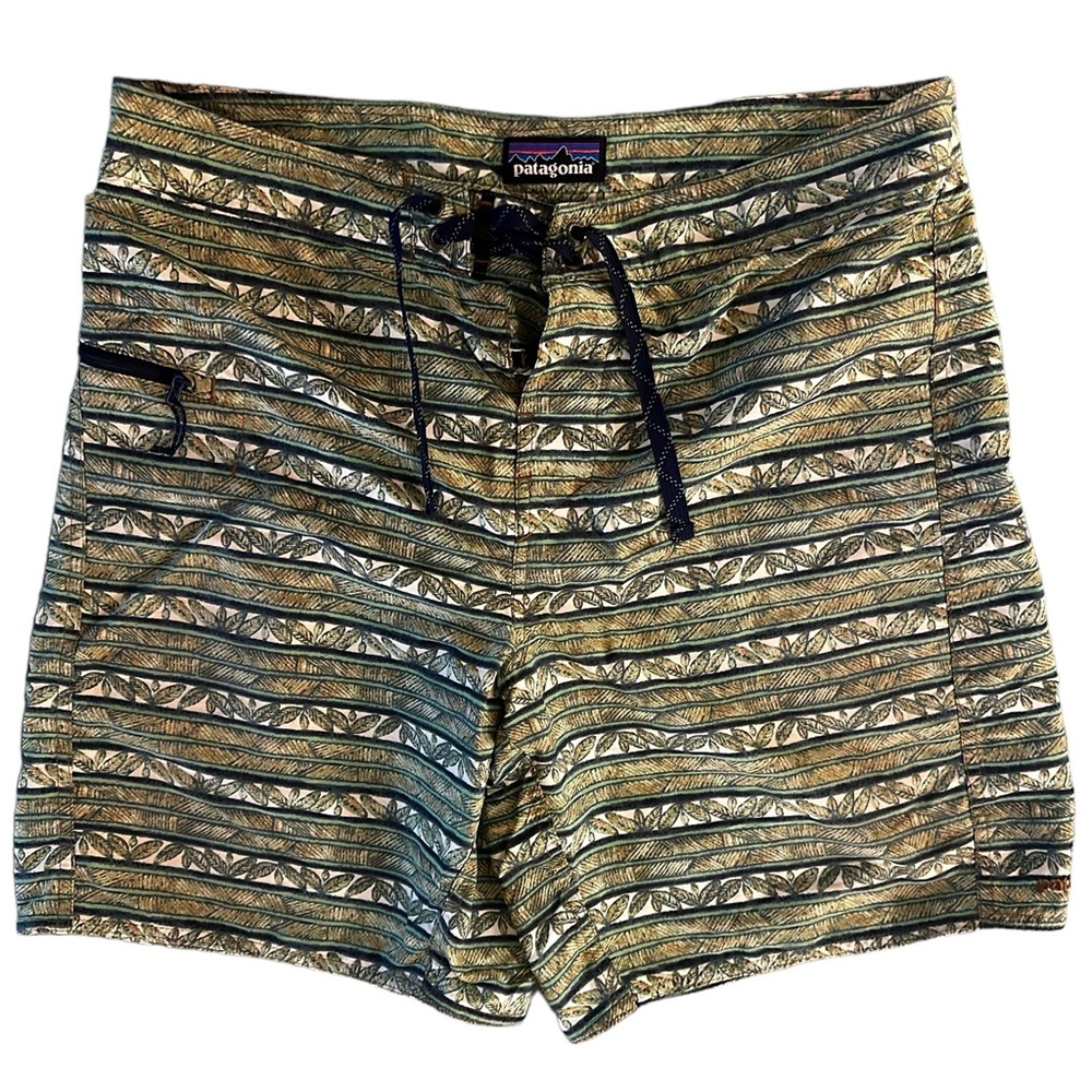 Patagonia Vintage Baggies “Green Leaf” Men’s Size 34 Swim Trunks 6”